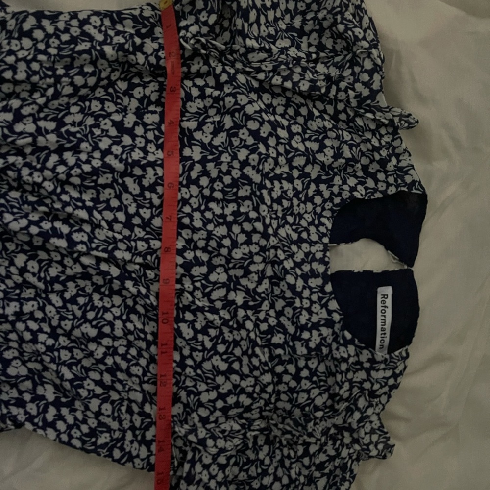 Reformation Quest Soho Blue Floral Dress Size 2 - Picture 16 of 16